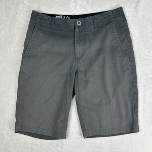 Volcom Shorts Mens 31x11 Flat Front Chino Gray Casual Comfort Board Skater